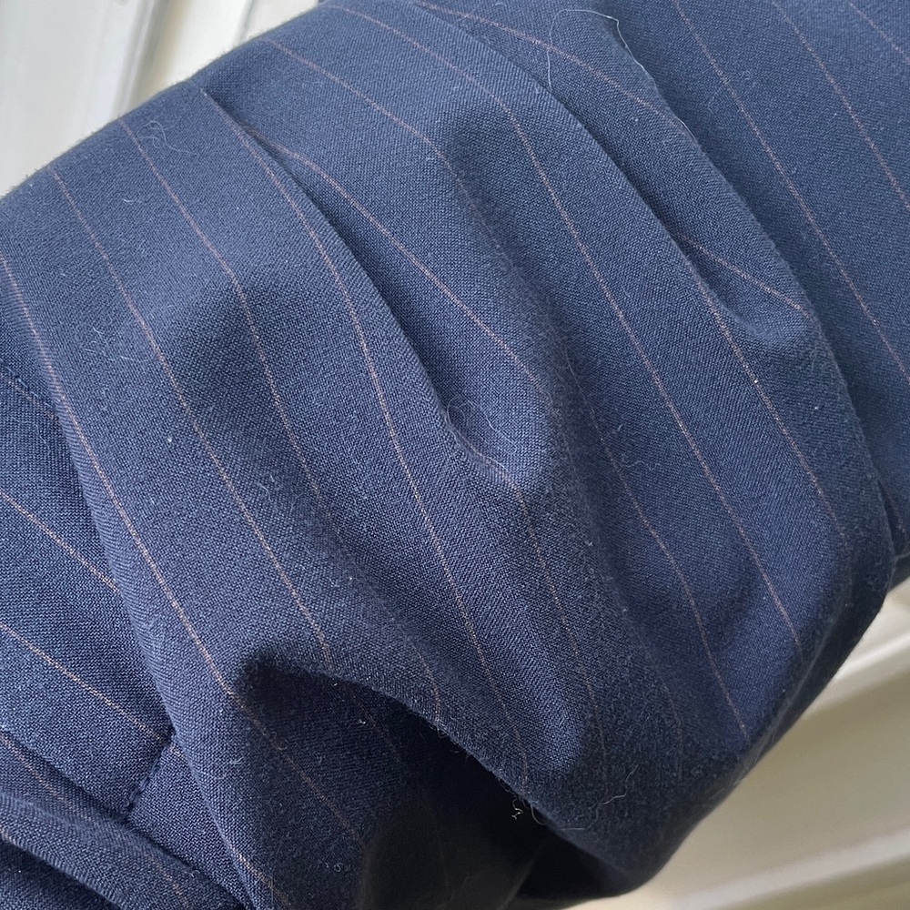 J.ING Navy Pinstripe Dress Trousers - Picture 6 of 6